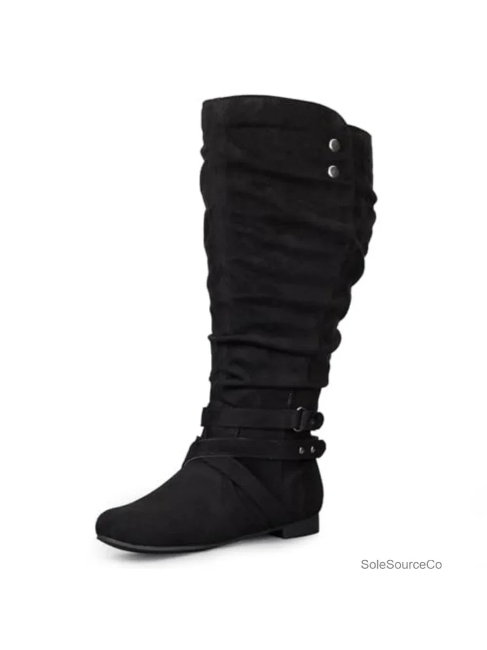 mysoft Women's Extra Wide Calf Knee High Slouchy Boots - Suede, Faux Leather,